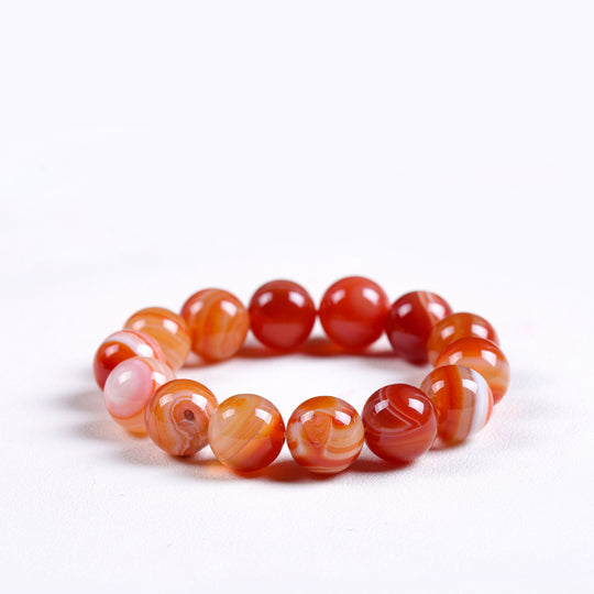 Sovereign Vitality Array – Natural Red Agate Bracelet