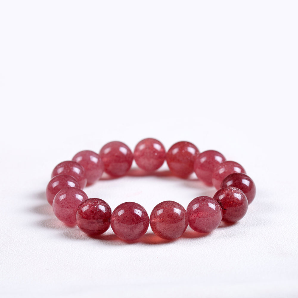 Sovereign Magnetism Array – Natural Strawberry Quartz Bracelet