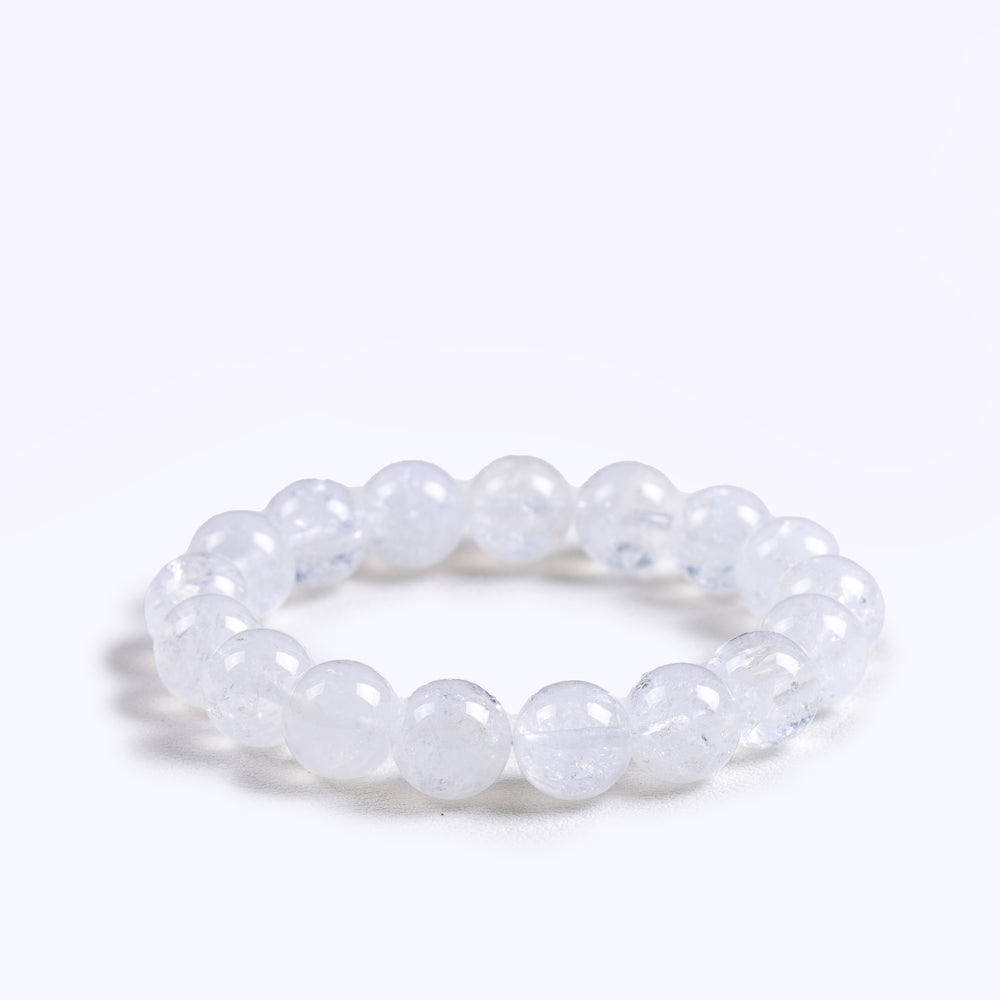 Snowstorm Renewal Array – Natural White Phantom Quartz Bracelet