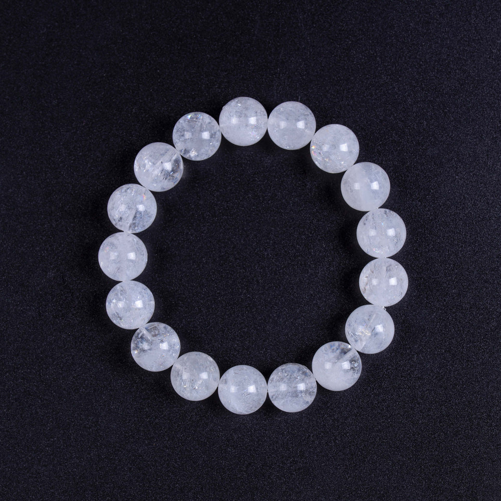 Snowstorm Renewal Array – Natural White Phantom Quartz Bracelet