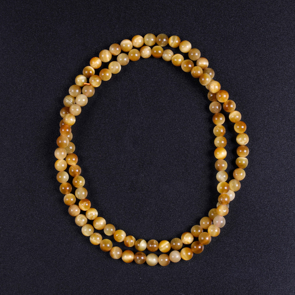 Sovereign Flow: Natural Golden Tiger's Eye Multi-Wrap Bracelet | Leadership & Authority Anchor
