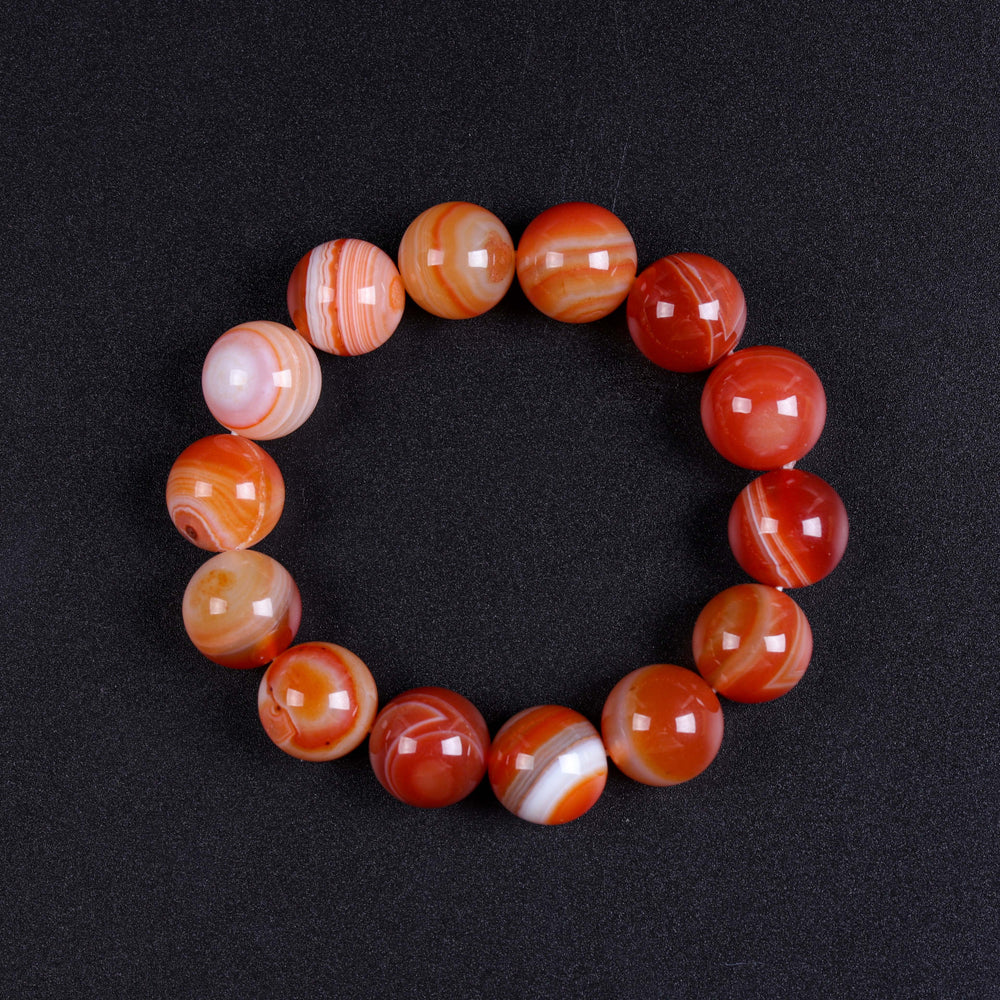 Sovereign Vitality Array – Natural Red Agate Bracelet