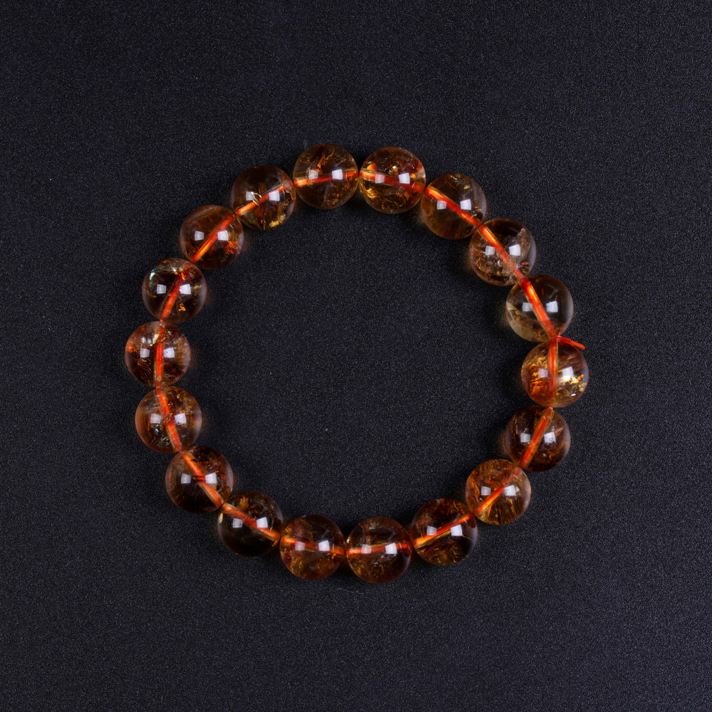 Natural Golden Phantom Quartz | The Sovereign Ascent Anchor | Bracelet