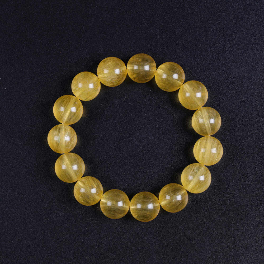 Sovereign Vitality Array – Natural Yellow Fluorite Bracelet