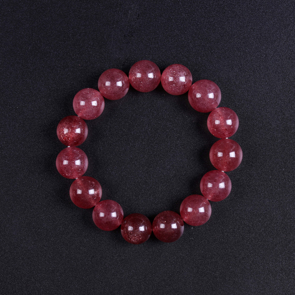 Sovereign Magnetism Array – Natural Strawberry Quartz Bracelet