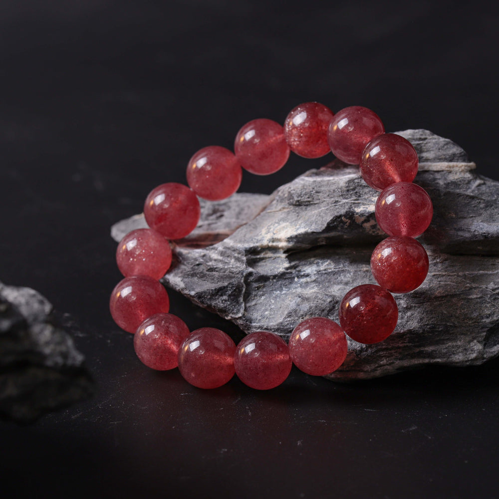 Sovereign Magnetism Array – Natural Strawberry Quartz Bracelet