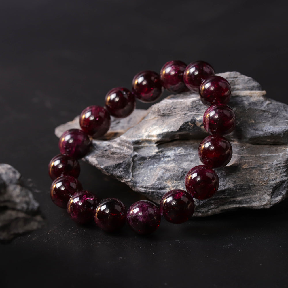 Natural Red Garnet | The Radiant Authority Anchor | Bracelet