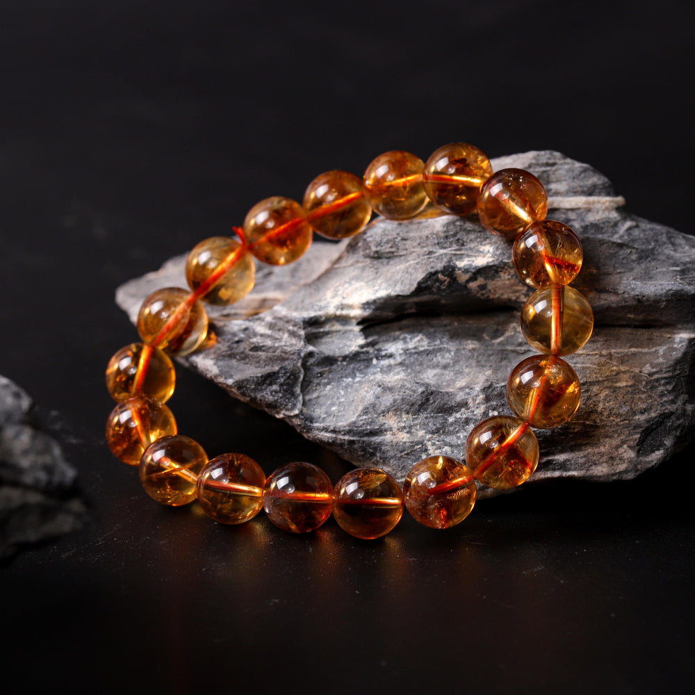 Natural Golden Phantom Quartz | The Sovereign Ascent Anchor | Bracelet