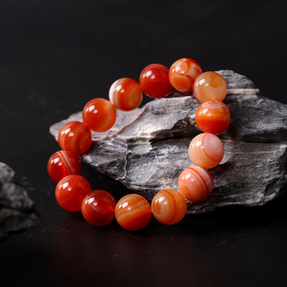 Sovereign Vitality Array – Natural Red Agate Bracelet
