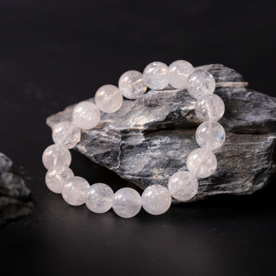 Snowstorm Renewal Array – Natural White Phantom Quartz Bracelet