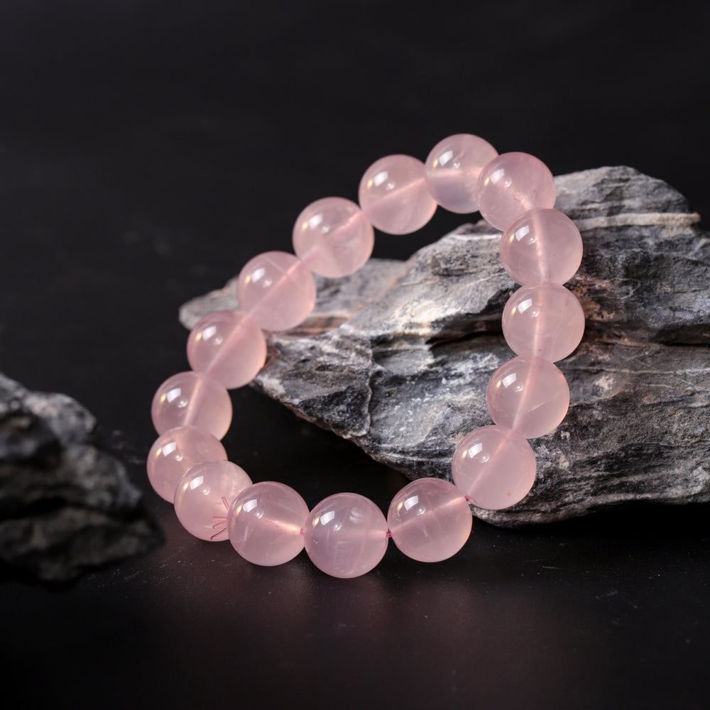 Sovereign Grace Array – Natural Rose Quartz Bracelet