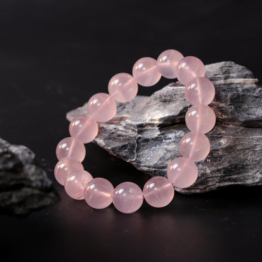 Sovereign Grace Array – Natural Rose Quartz Bracelet