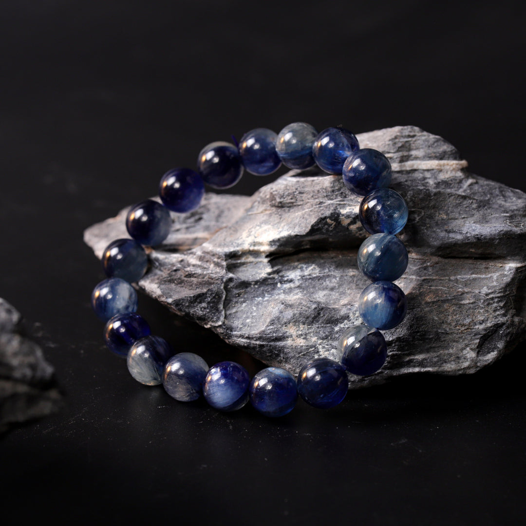 Sovereign Voice Array – Natural Blue Kyanite Bracelet
