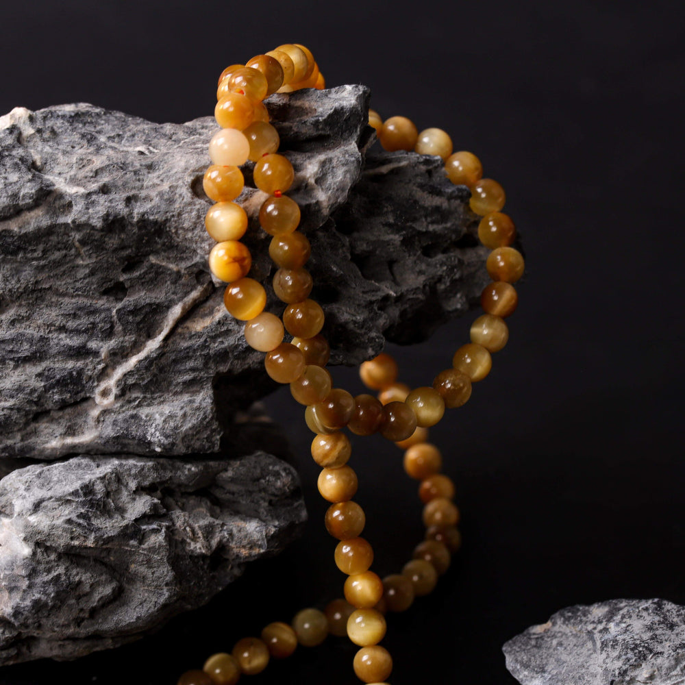 Sovereign Flow: Natural Golden Tiger's Eye Multi-Wrap Bracelet | Leadership & Authority Anchor