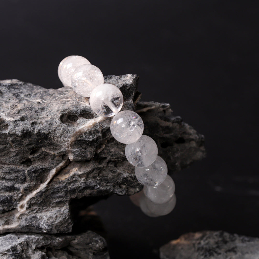 Snowstorm Renewal Array – Natural White Phantom Quartz Bracelet
