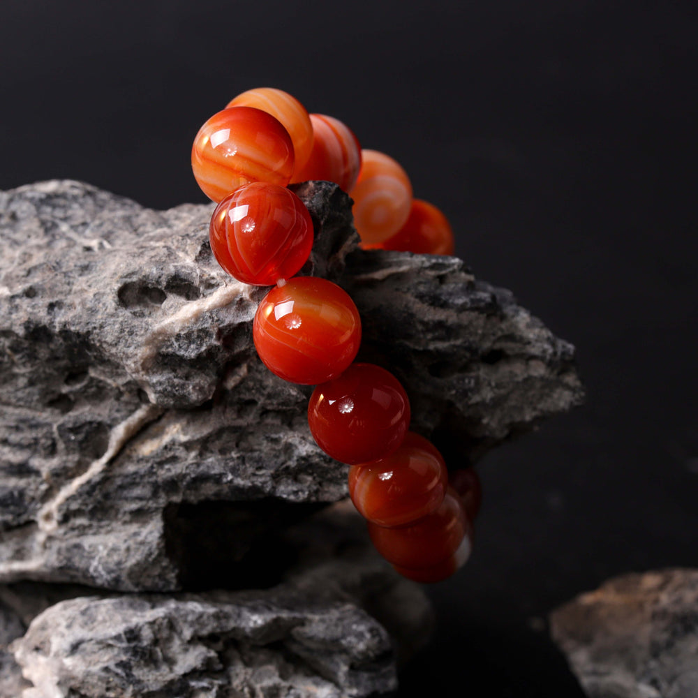Sovereign Vitality Array – Natural Red Agate Bracelet