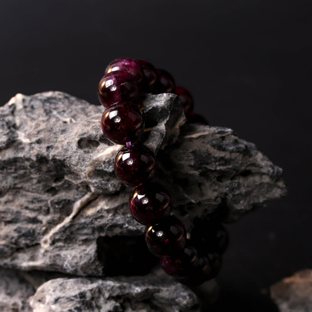 Natural Red Garnet | The Radiant Authority Anchor | Bracelet