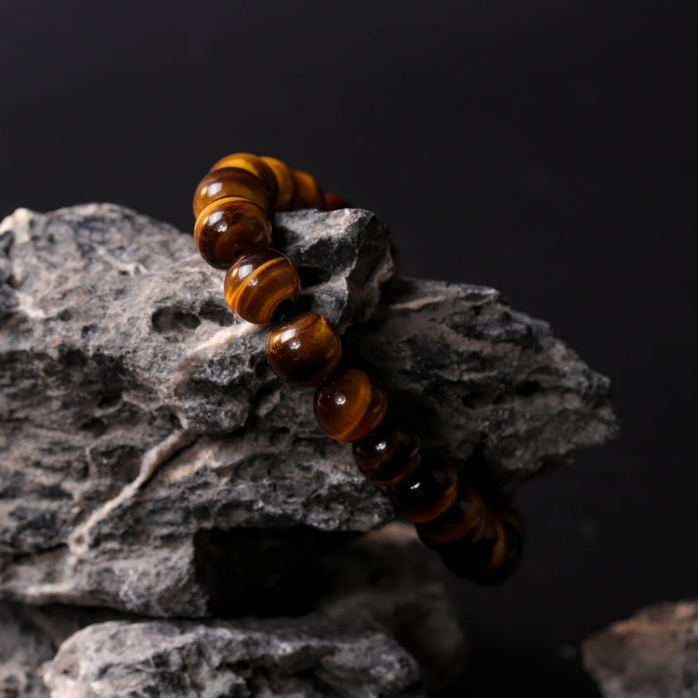 Sovereign Courage Array – Natural Golden Tiger’s Eye Bracelet
