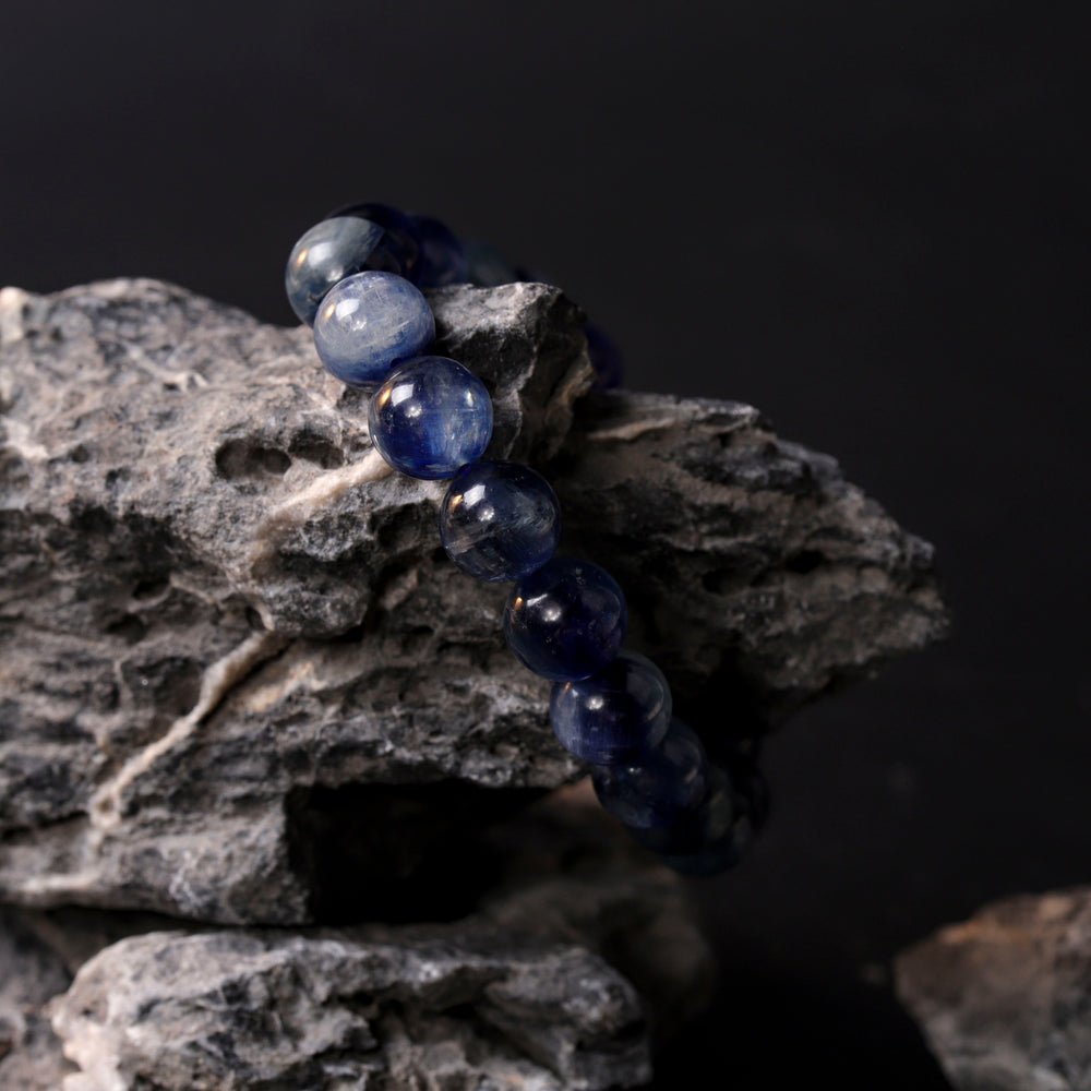 Sovereign Voice Array – Natural Blue Kyanite Bracelet