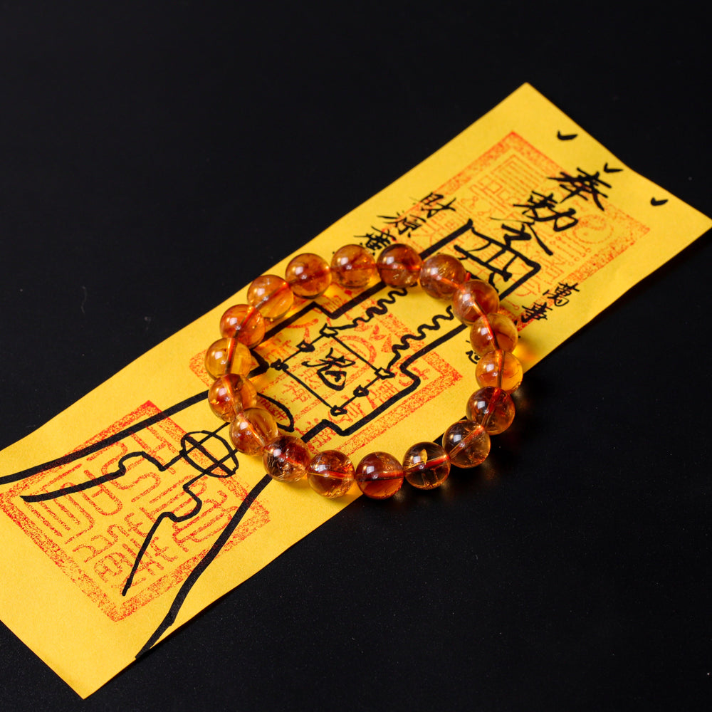 Natural Golden Phantom Quartz | The Sovereign Ascent Anchor | Bracelet
