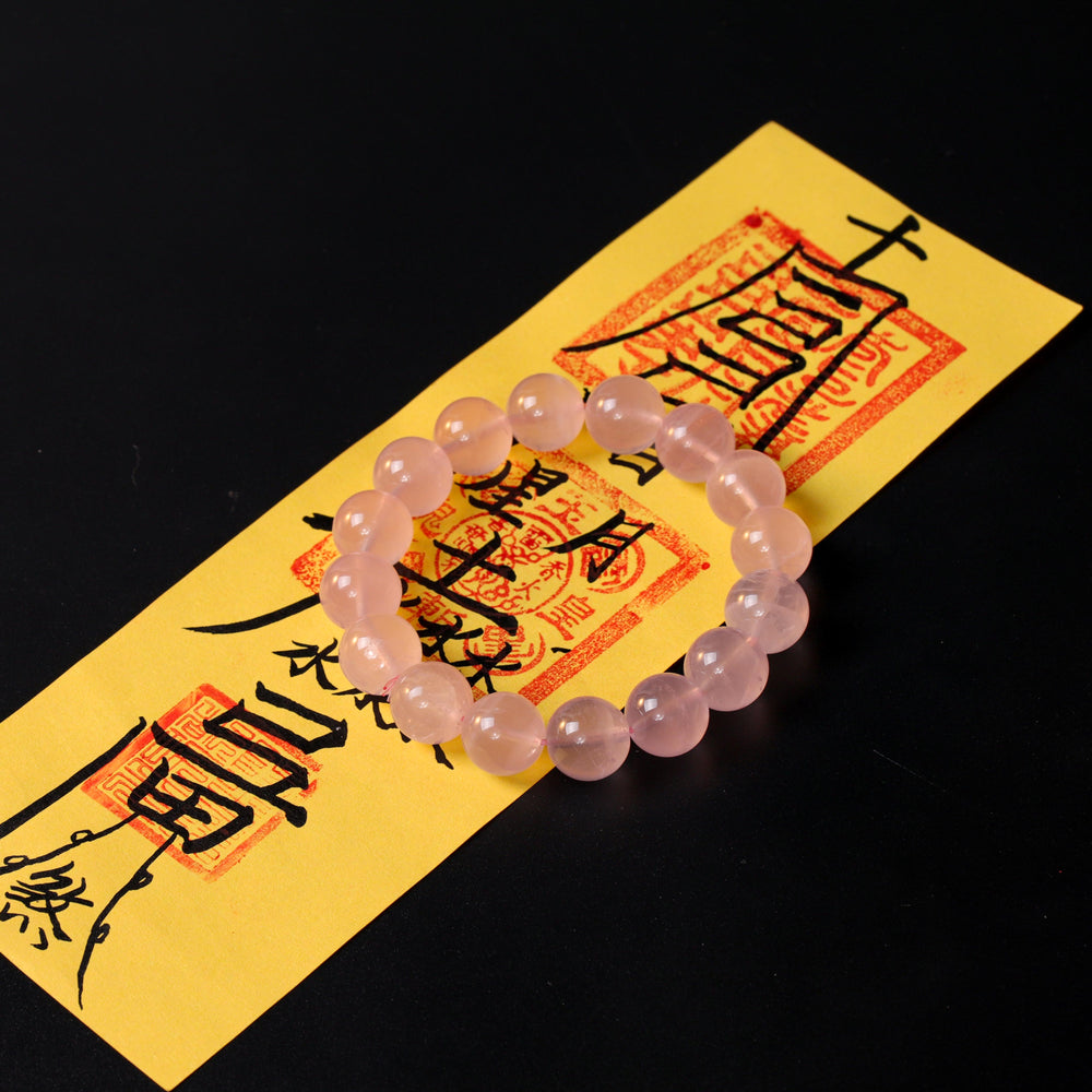Sovereign Grace Array – Natural Rose Quartz Bracelet