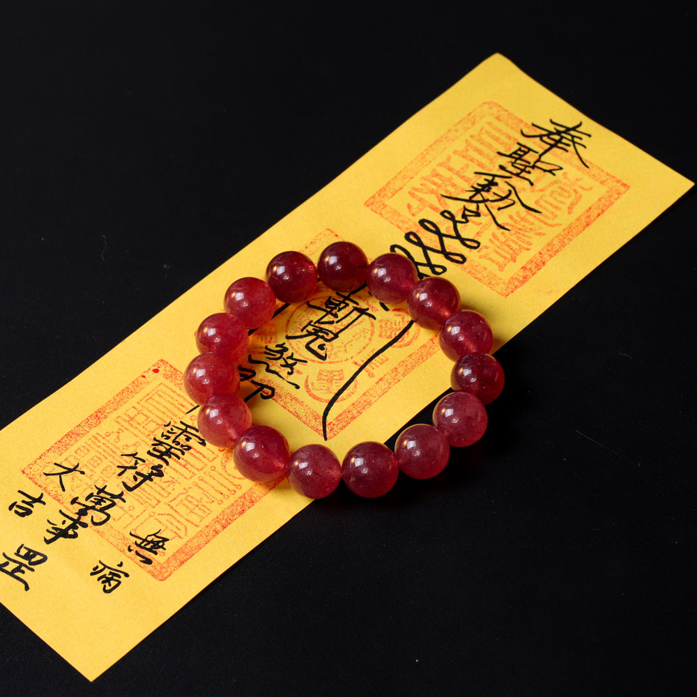 Sovereign Magnetism Array – Natural Strawberry Quartz Bracelet