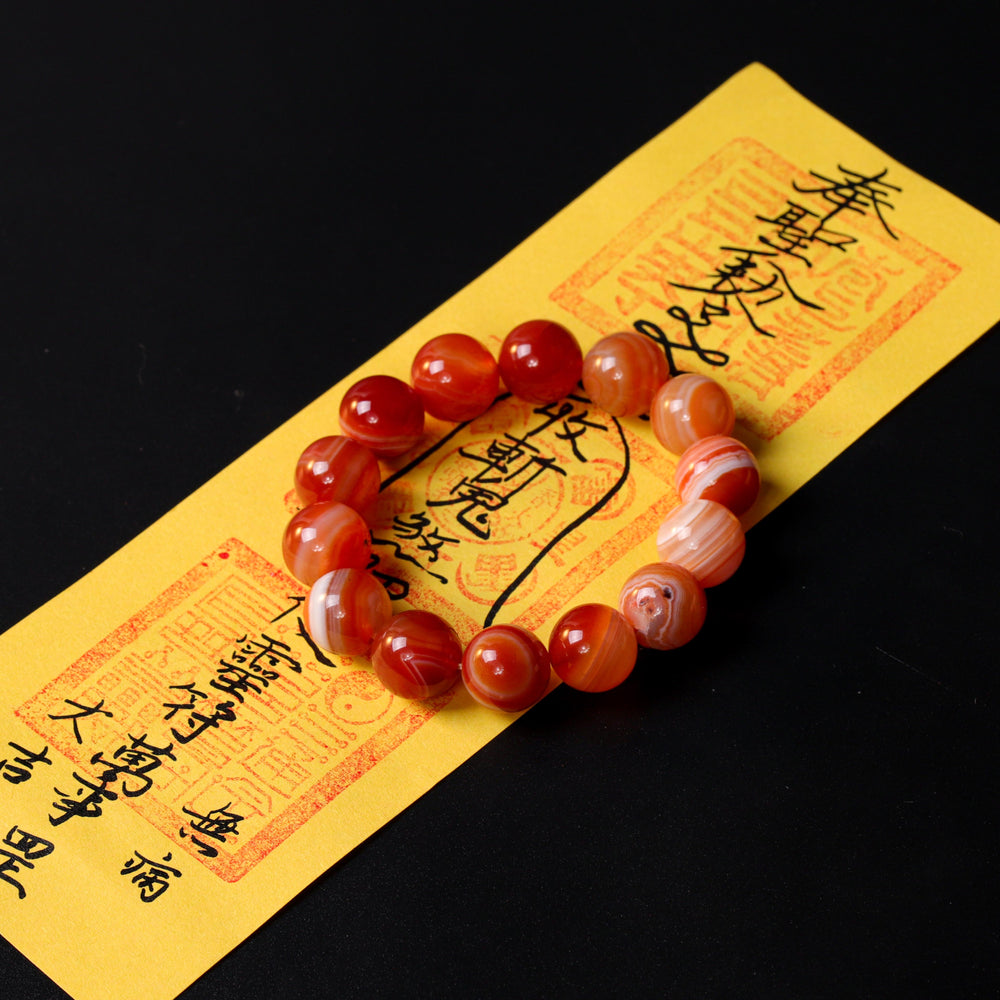Sovereign Vitality Array – Natural Red Agate Bracelet