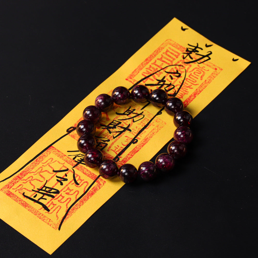 Natural Red Garnet | The Radiant Authority Anchor | Bracelet
