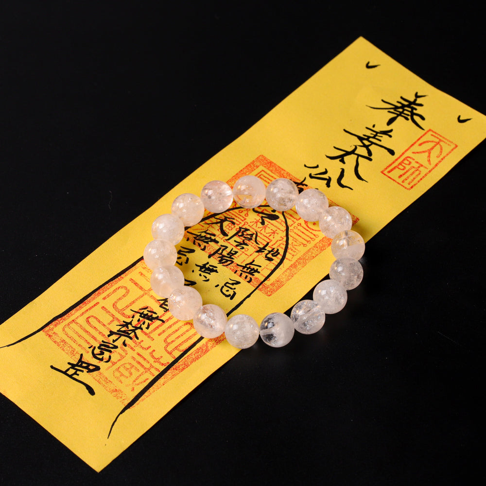 Snowstorm Renewal Array – Natural White Phantom Quartz Bracelet