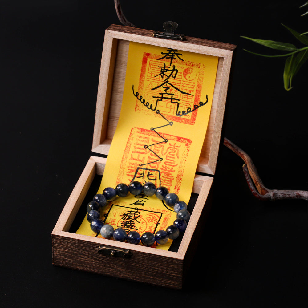Sovereign Voice Array – Natural Blue Kyanite Bracelet