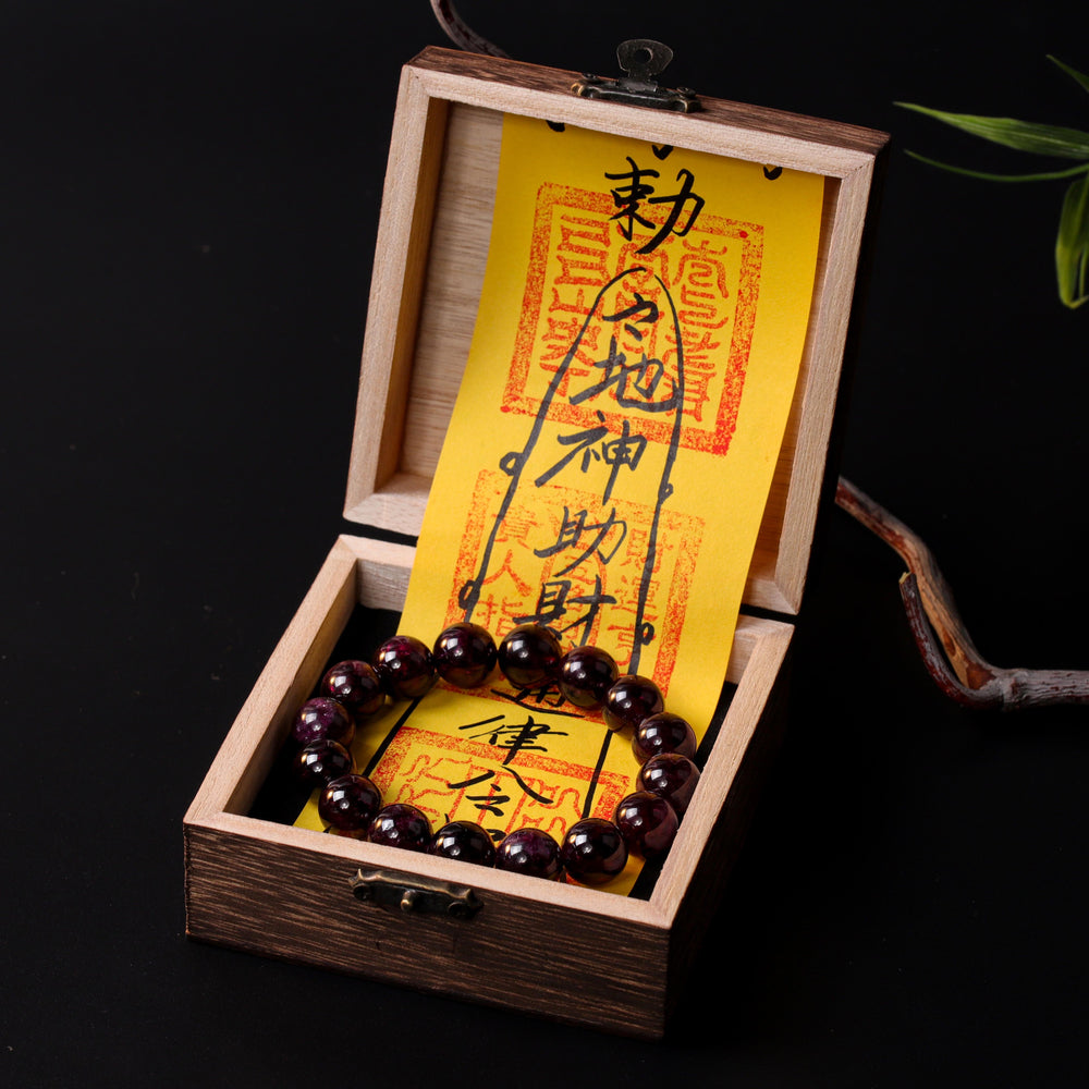 Natural Red Garnet | The Radiant Authority Anchor | Bracelet