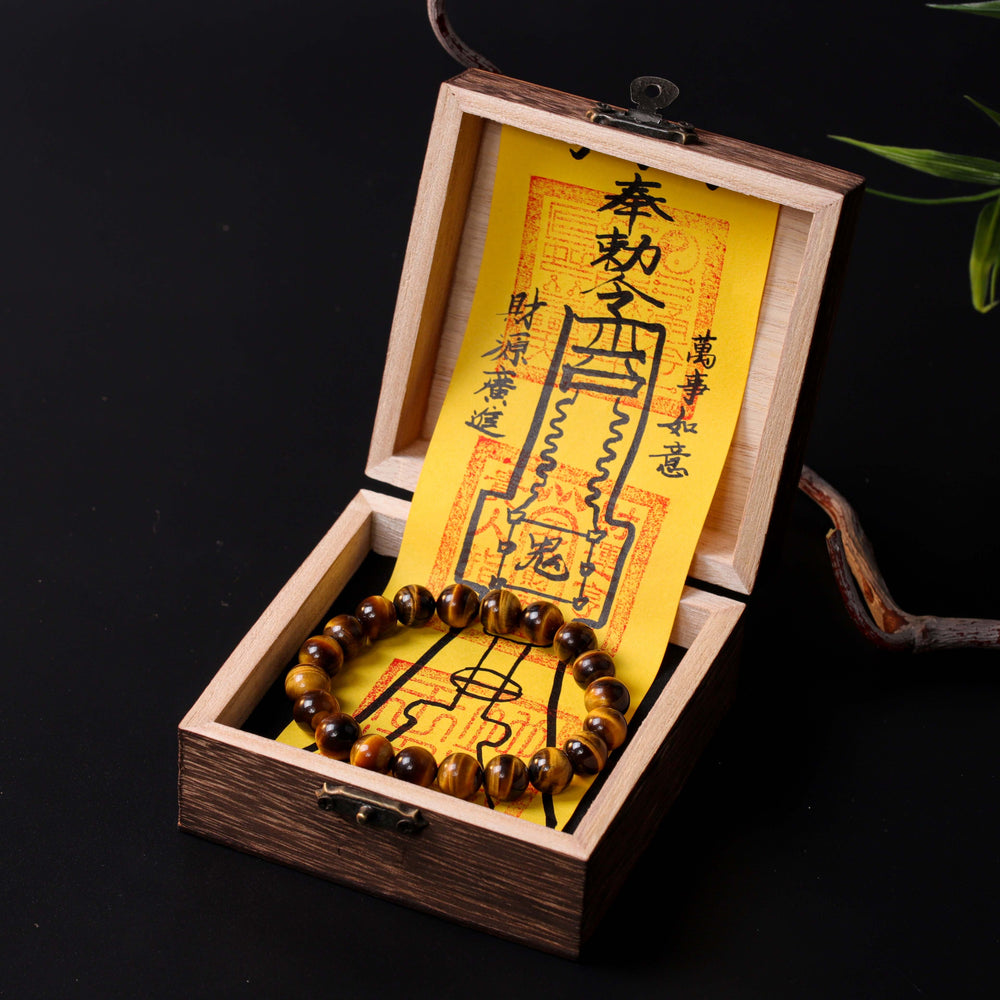 Sovereign Courage Array – Natural Golden Tiger’s Eye Bracelet