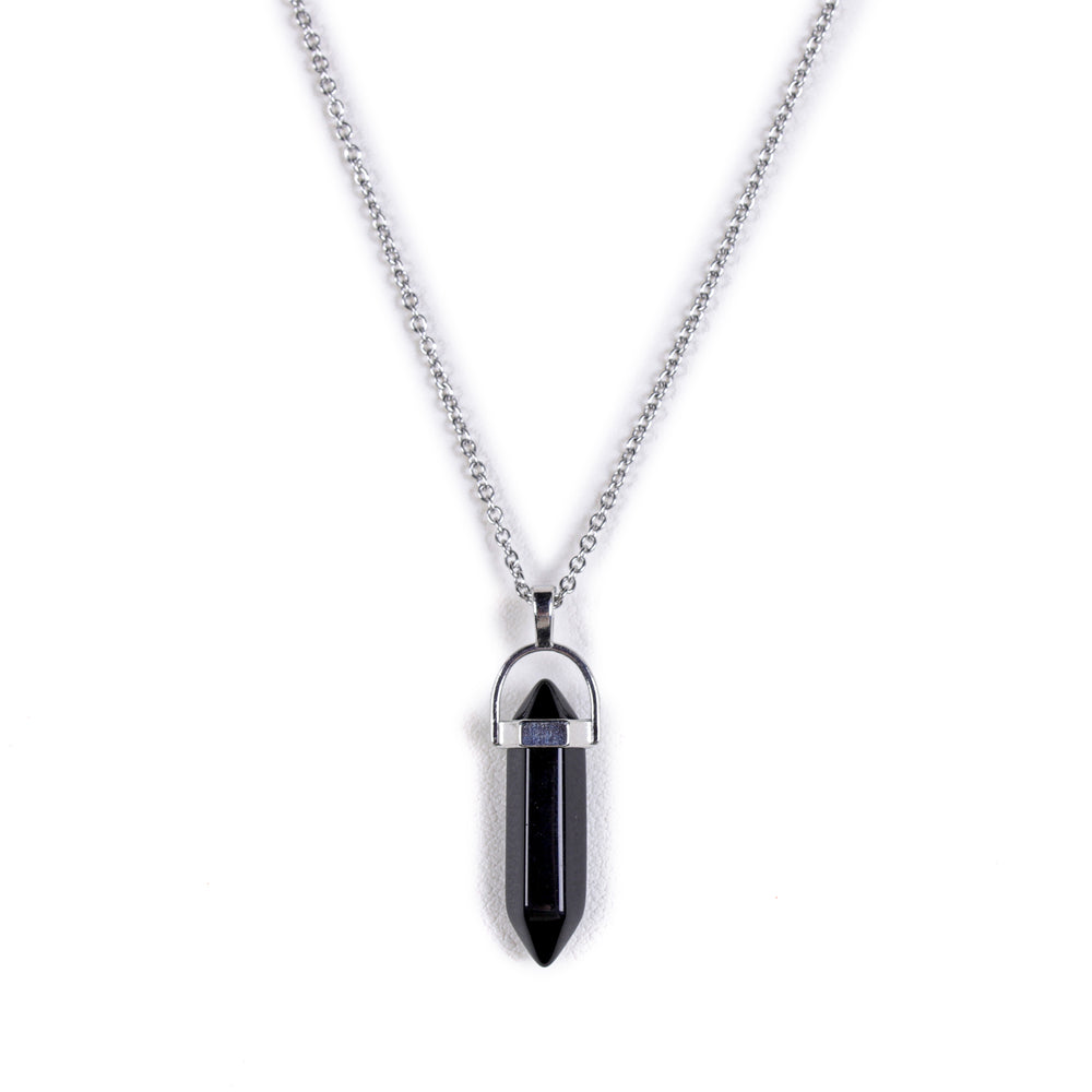 Natural Black Obsidian | The Sovereign Shield Anchor | Hexagonal Prism