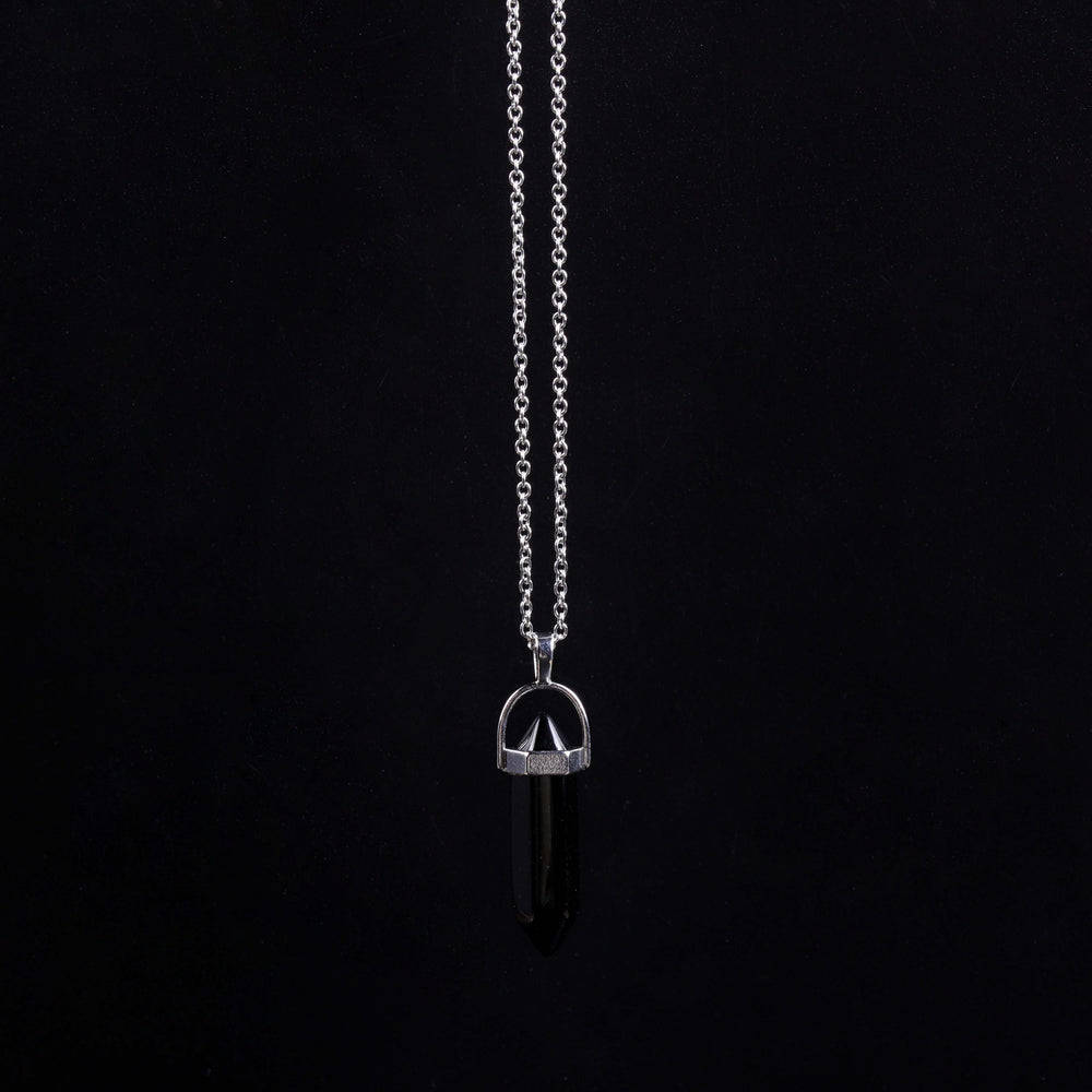 Natural Black Obsidian | The Sovereign Shield Anchor | Hexagonal Prism