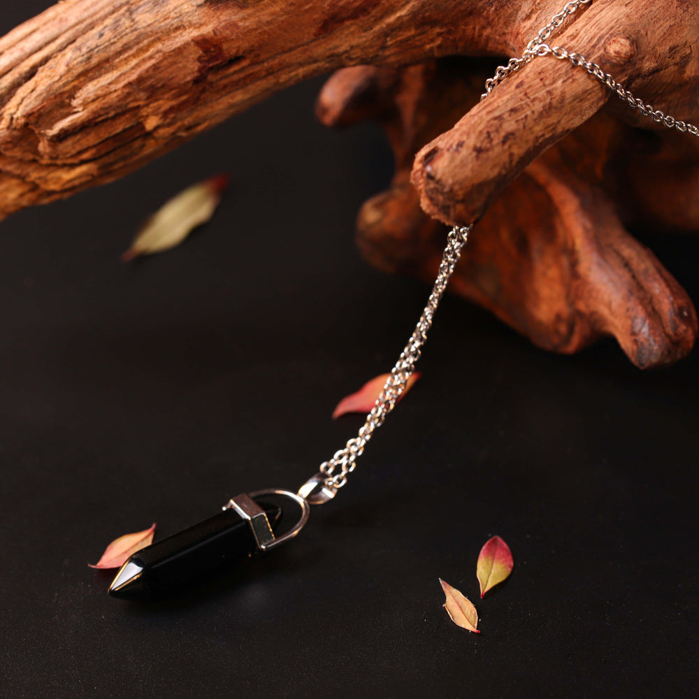 Natural Black Obsidian | The Sovereign Shield Anchor | Hexagonal Prism