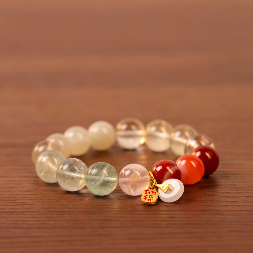Natural 6-Stone Synergy | The Holistic Harmony Anchor | Bracelet