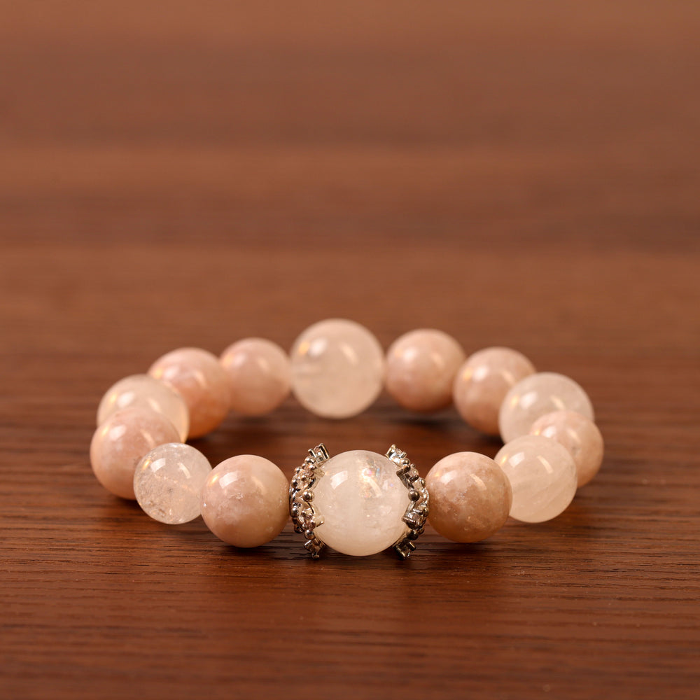 Natural Pink Seraphinite & White Phantom | The Snowstorm Harmony Anchor: Radical Grace | Bracelet