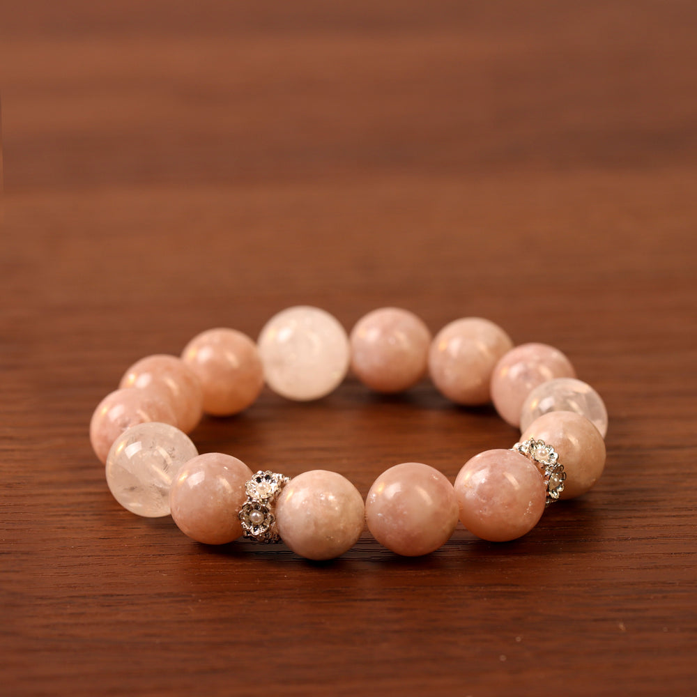 Natural Pink Seraphinite & White Phantom | The Snowstorm Harmony Anchor | Bracelet