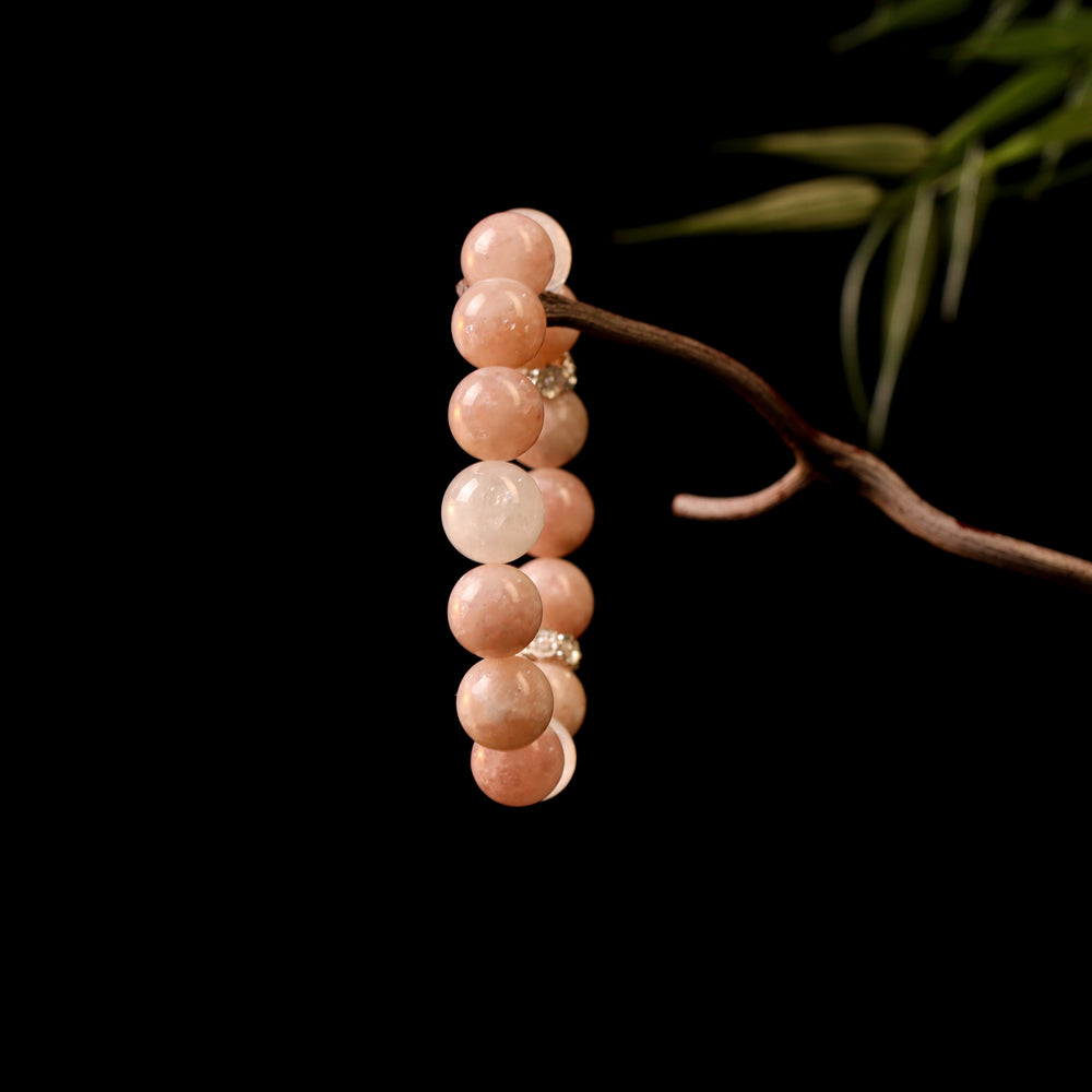 Natural Pink Seraphinite & White Phantom | The Snowstorm Harmony Anchor | Bracelet