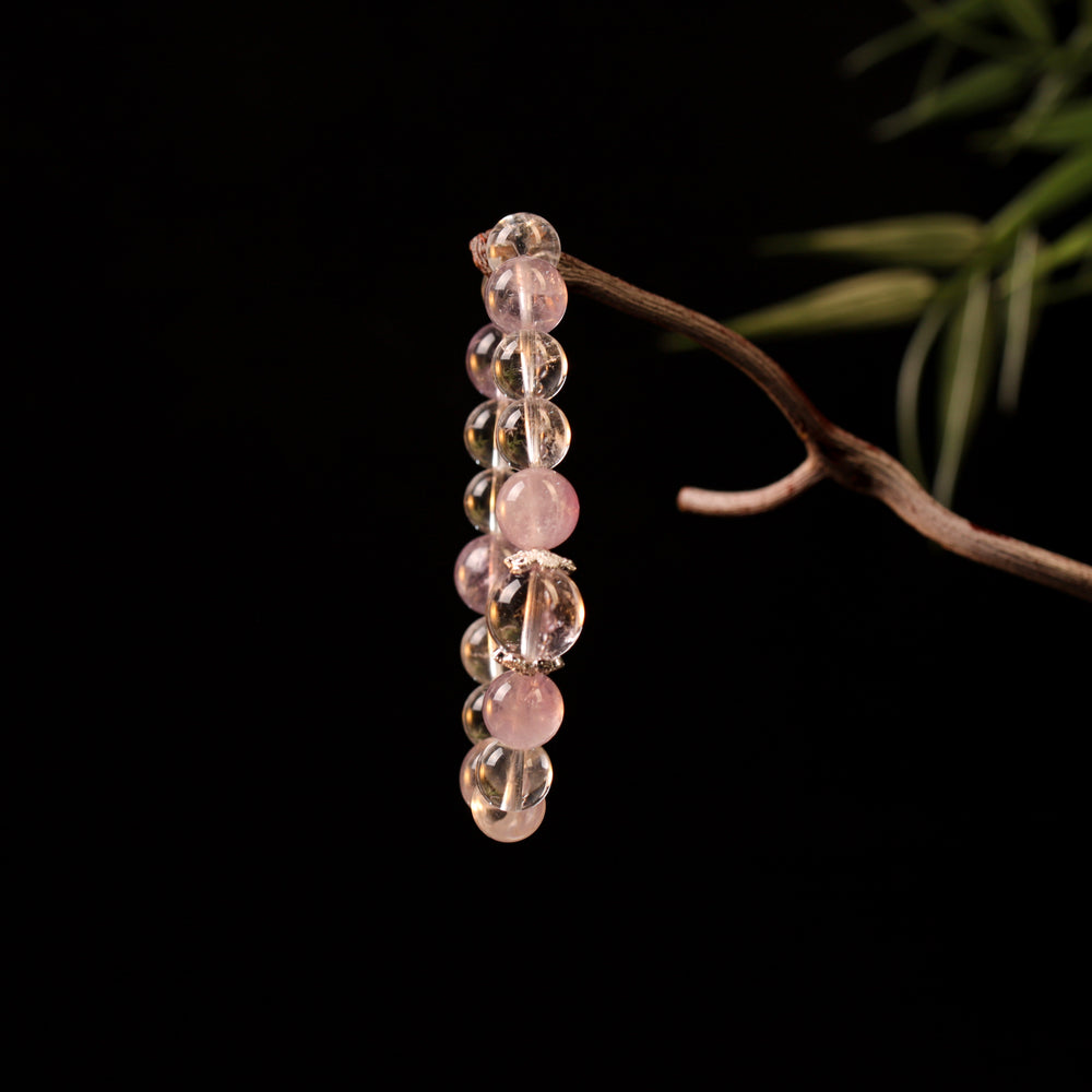 Natural Amethyst Azeztulite & Lavender Amethyst | The Ethereal Clarity Anchor | Bracelet