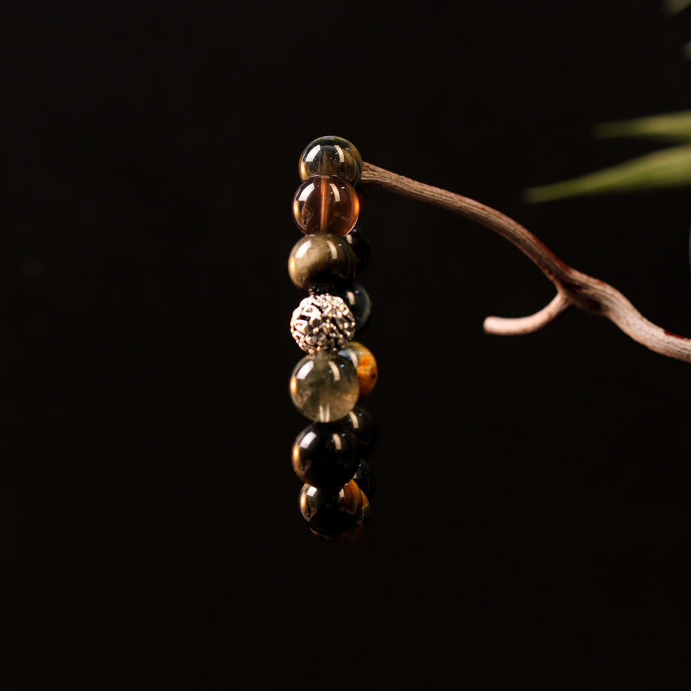Natural Green Phantom & Tiger's Eye | The Executive Synergy Anchor | Bracelet