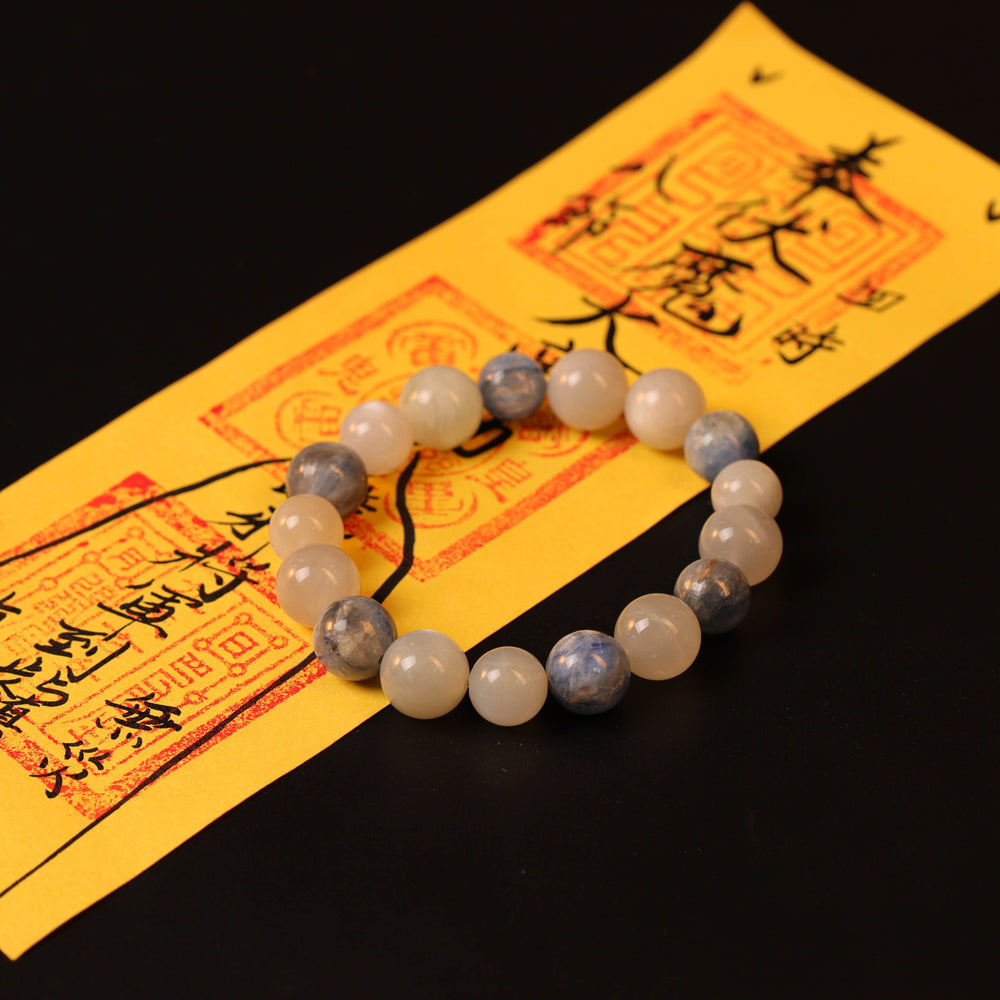 Natural Blue Kyanite & White Moonstone | The Inner Calm & Command Anchor | Bracelet
