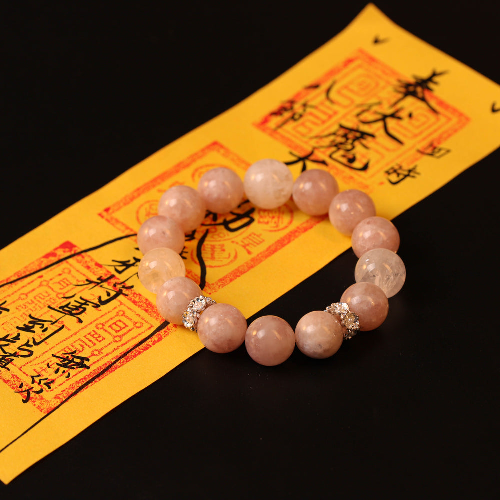 Natural Pink Seraphinite & White Phantom | The Snowstorm Harmony Anchor | Bracelet