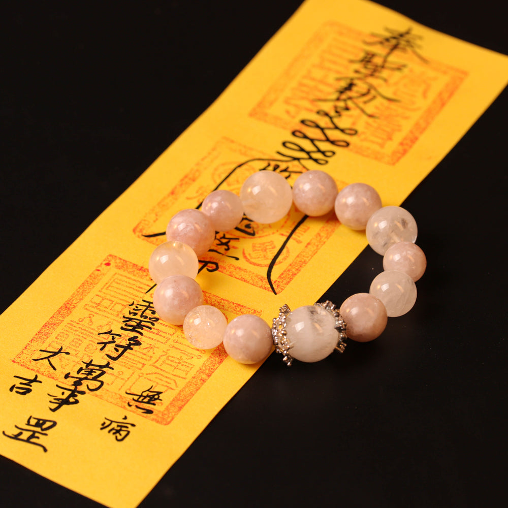 Natural Pink Seraphinite & White Phantom | The Snowstorm Harmony Anchor: Radical Grace | Bracelet