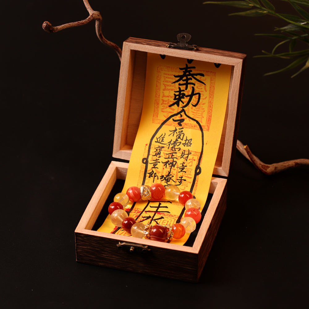 Natural Citrine & Red Agate | The Action Engine: Strategic Momentum | Bracelet