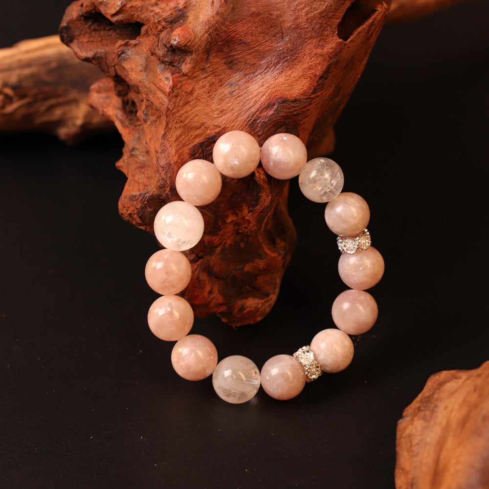 Natural Pink Seraphinite & White Phantom | The Snowstorm Harmony Anchor | Bracelet