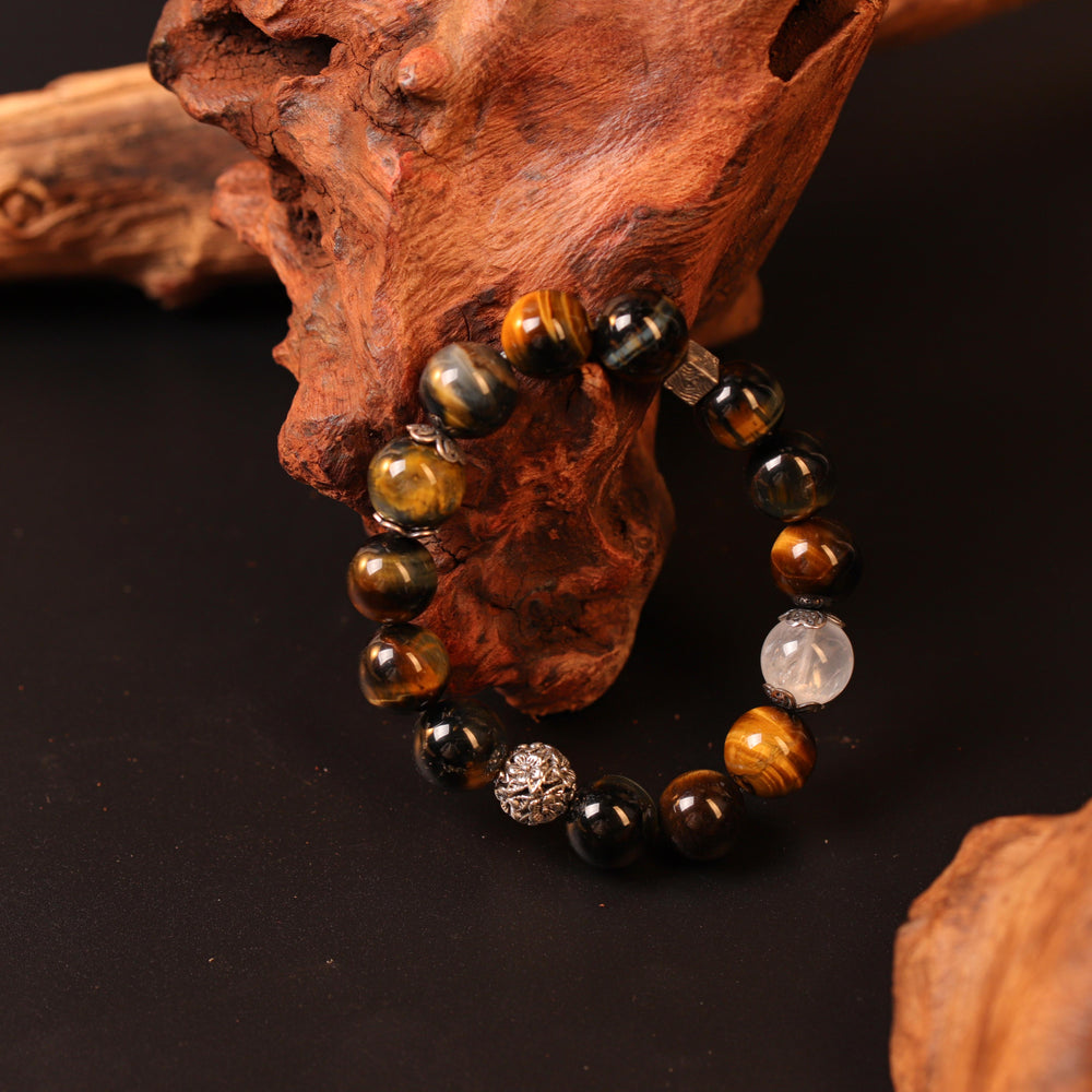 Natural Dream Tiger’s Eye & White Phantom | Limitless Courage Bracelet | Bracelet
