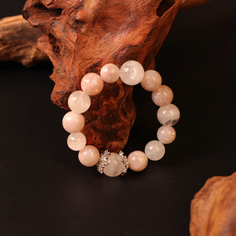 Natural Pink Seraphinite & White Phantom | The Snowstorm Harmony Anchor: Radical Grace | Bracelet