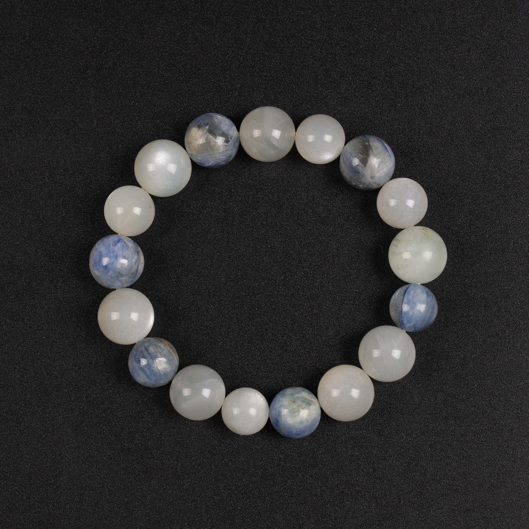 Natural Blue Kyanite & White Moonstone | The Inner Calm & Command Anchor | Bracelet