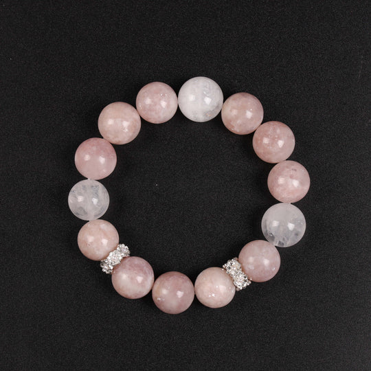 Natural Pink Seraphinite & White Phantom | The Snowstorm Harmony Anchor | Bracelet